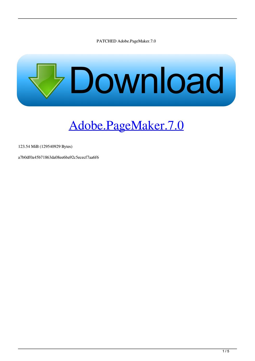 pagemaker 7.0 free download for windows 10